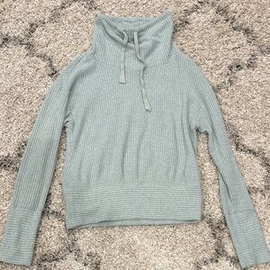 Anthropologie Saturday Sunday Whistler Waffle Knit Cowl Neck Pullover Small